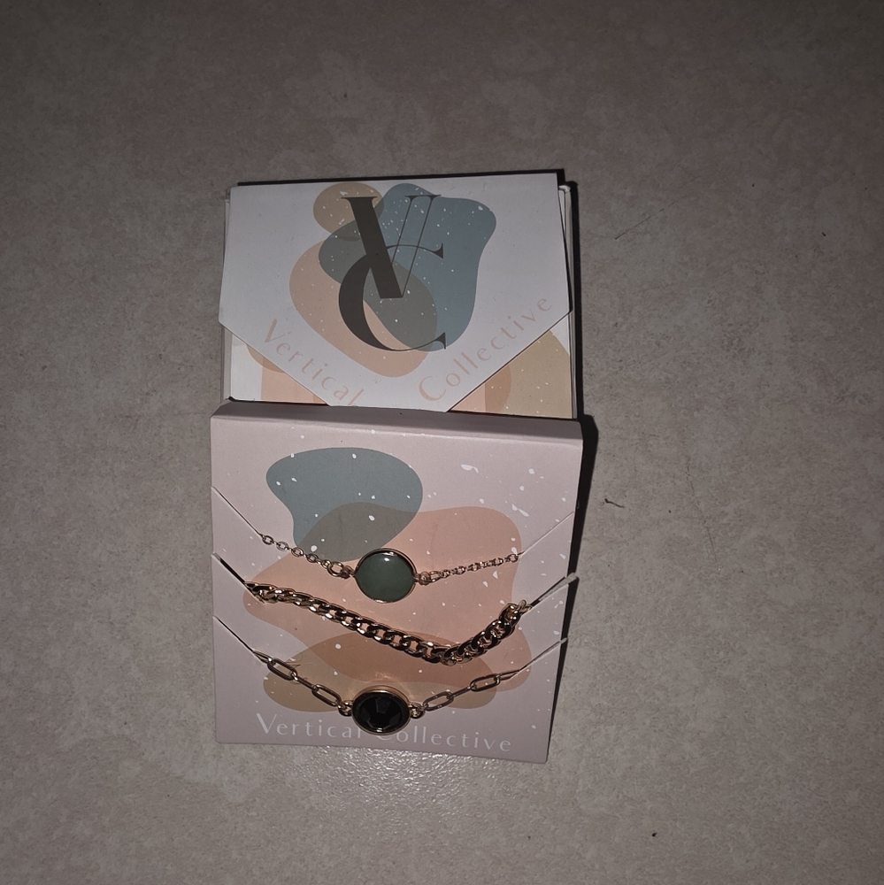 Vertical Collective Alora Bracelet Layering Set Gold Plated